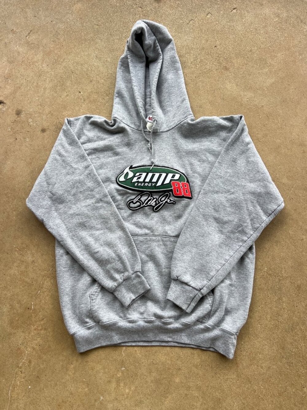 Vintage Chase Authentics Dale Jr Amp Energy 88 Gray Pullover Hoodie Size M D4